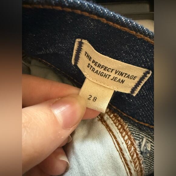 Madewell Perfect Vintage Straight Jean in Greenhaven Wash: Seamed Version 28 - Picture 8 of 9